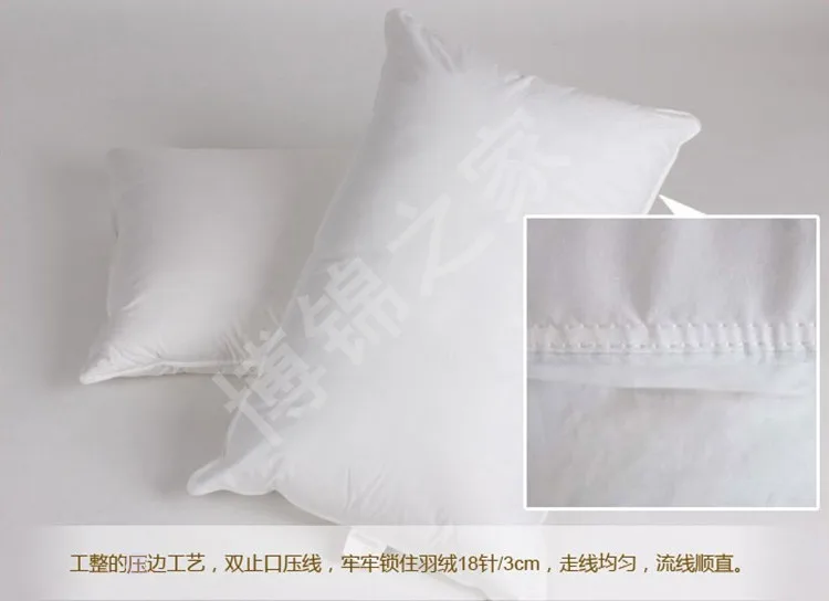 

Medium pillow 80% white goose down pillow queen 20*30 inches white filled 30 oz Fill power 700+ white goose down free shipping