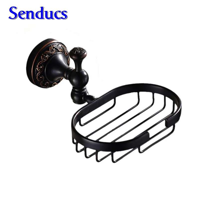 Free shipping luxury copper soap dish with black bathroom soap holder