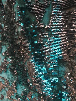 

African Lace Fabric 2017 French Sequins Net Lace Noble Sequins Fabrics High Quality Tulle Sequins Lace Fabric BZL-98560