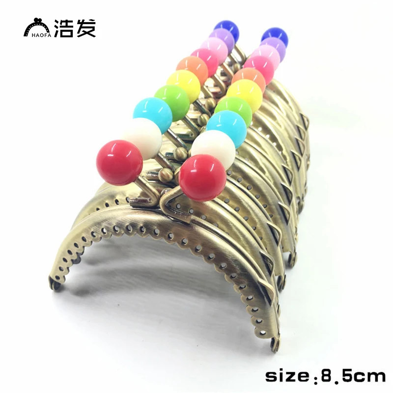 

Haofa 10pcs 8.5cm Candy Head 14MM Diameters Coin Purse Frames Metal Kiss Clasp Clutch Bags Frame Handbag Clasps Purse Handles