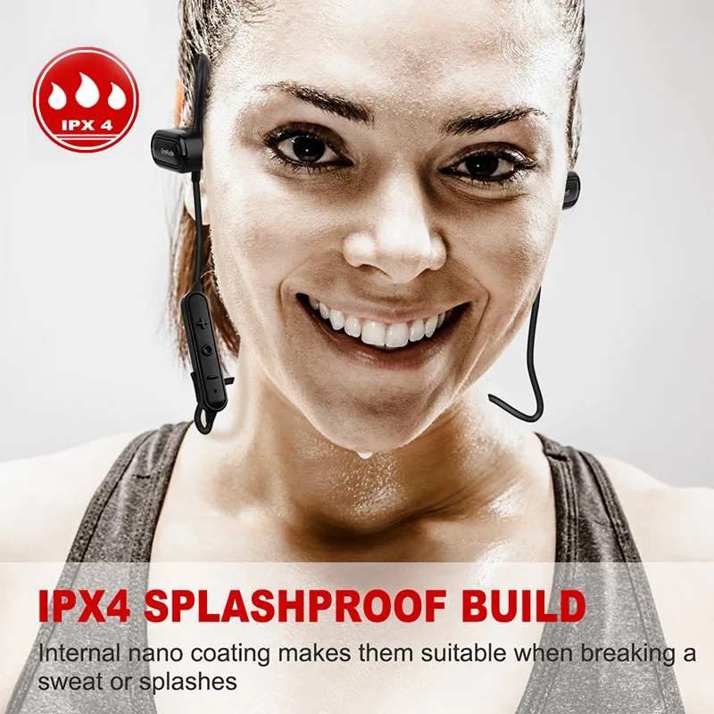 OneAudio bluetooth наушники IPX4 водонепроницаемые беспроводные спортивные бас с