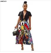 women summer cascading ruffles splicing high waist mesh fringed skirt casual lady party club maxi tiered skirt GLYWJR0654