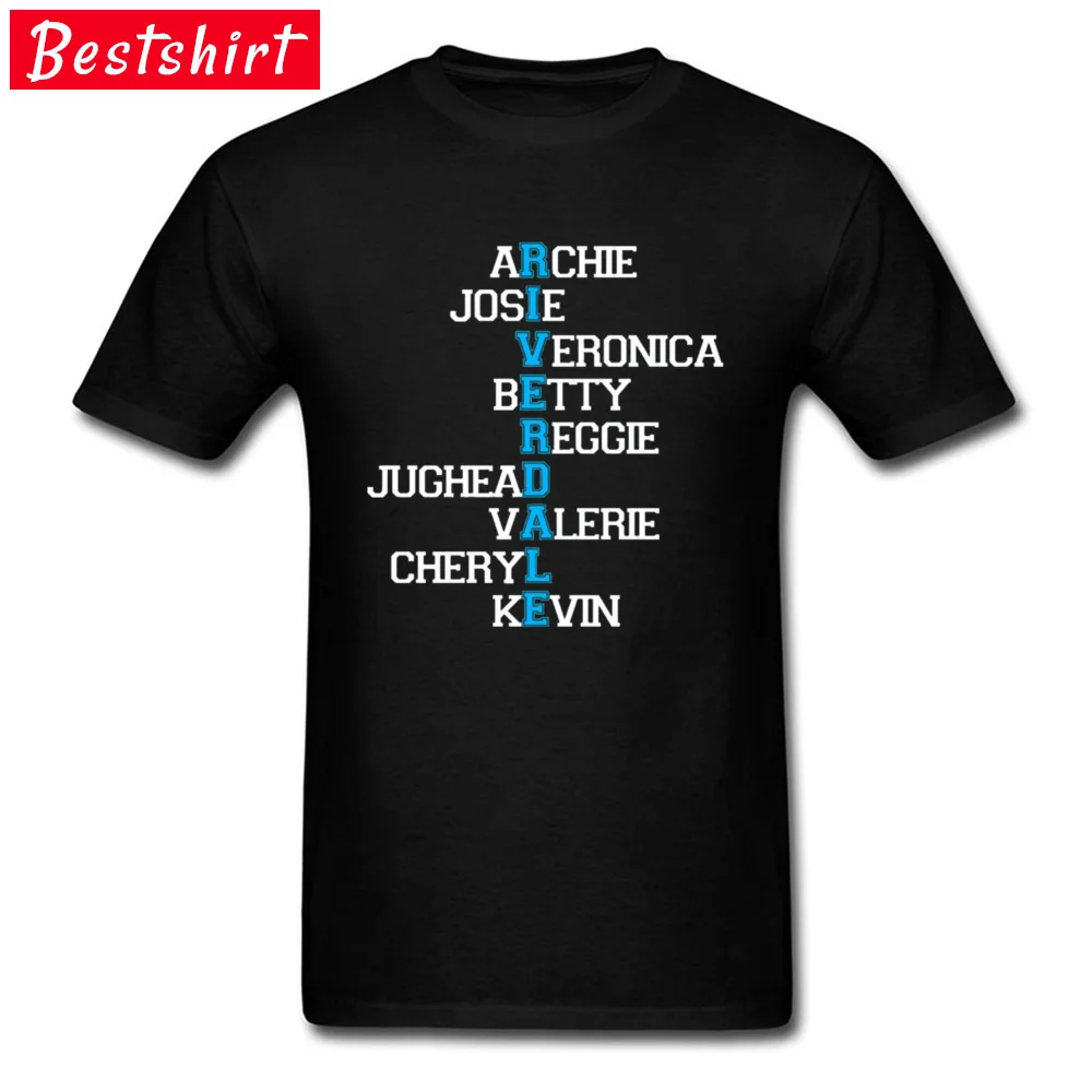 CustomCustom Short Sleeve Tops Shirt Thanksgiving Day 2018 Hot Sale Round Collar 100% Cotton T-Shirt Men T Shirts Riverdale C  Riverdale C black