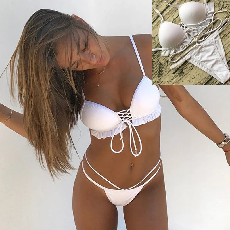 Купальник женский белый с завязками|wear girls|wear whitewear womens |