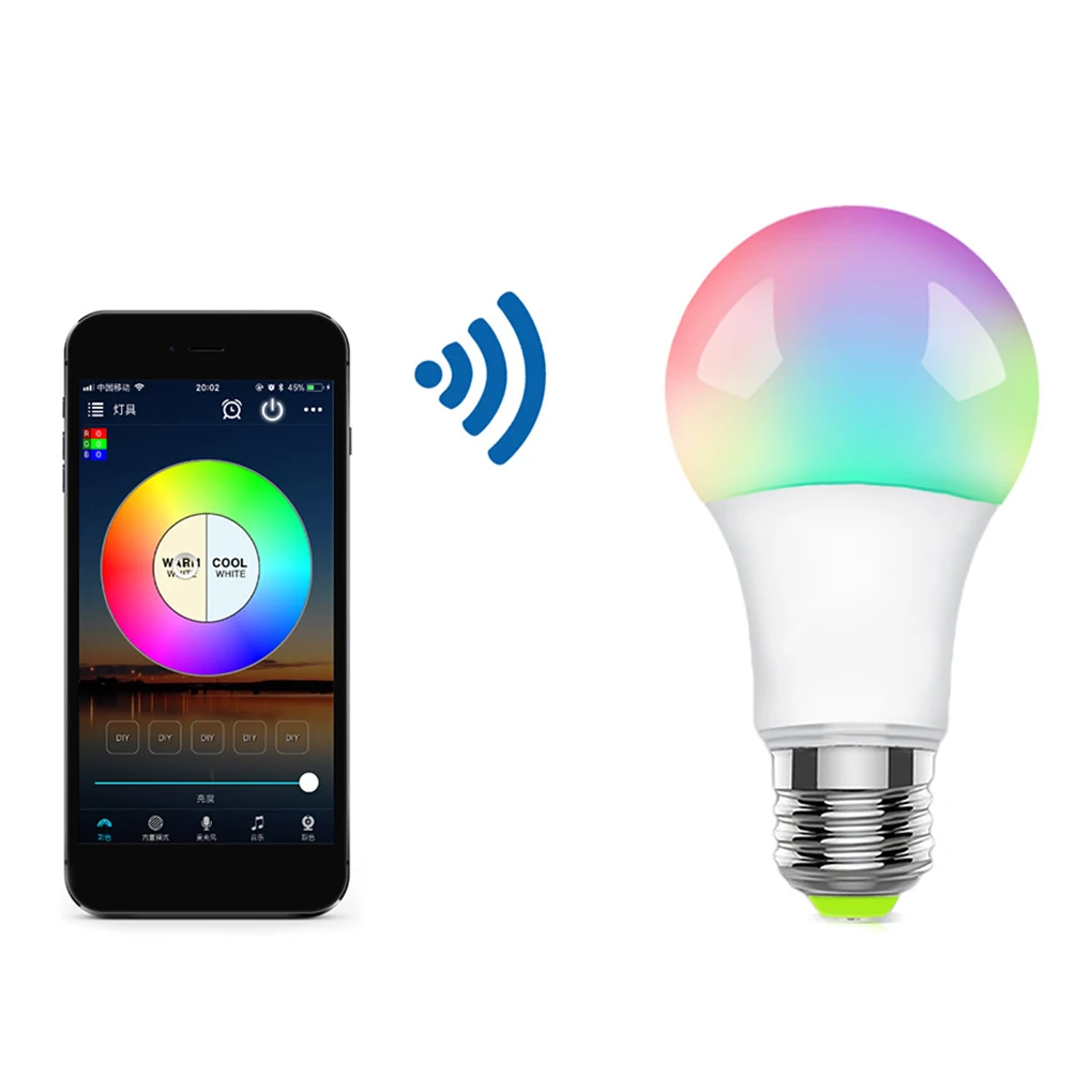 

4.5W RGB LED Light Bulb Smart Home Bluetooth Lamp Color Change Dimmable Compatible with ALexa Google Home