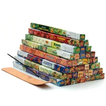 

3/6/9/12boxesMixed Indian Handmade Aromatherapy Incense Small Boxes Give Wood Plate Incense Sticks Holder Tibetan Sandalwood Q $