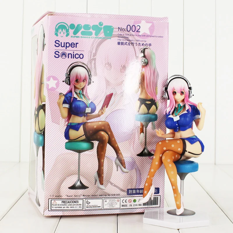 20 см аниме Sonico Figura Giocattolo Сексуальная Супер lɺscolto di Musica Modello Bambola № 002 per la raccolta |