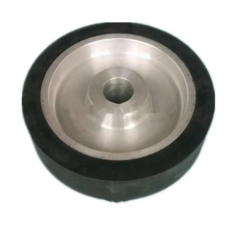 8 inch 50mm Thickness without Serrated Rubber Contact Wheel Belt Sander Polishing Wheel Abrasive