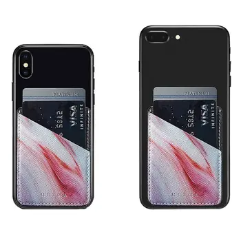 

Sell at a loss! PU Leather Universal Wallet Credit Card Sticker Adhesive Holder Case Back Cover For Phone Card Bag