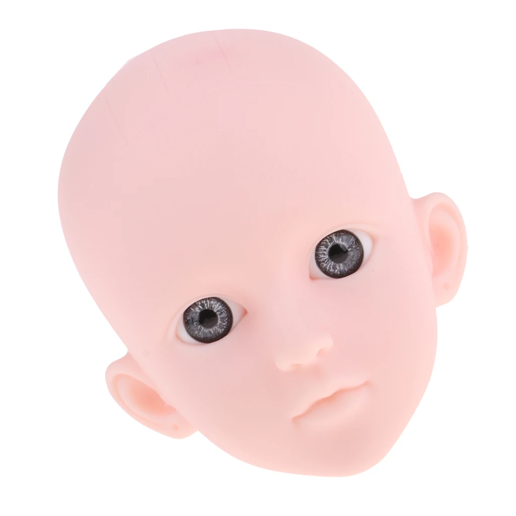 1/4 BJD женская голова куклы лепки с серыми глазами DIY части высокое качество