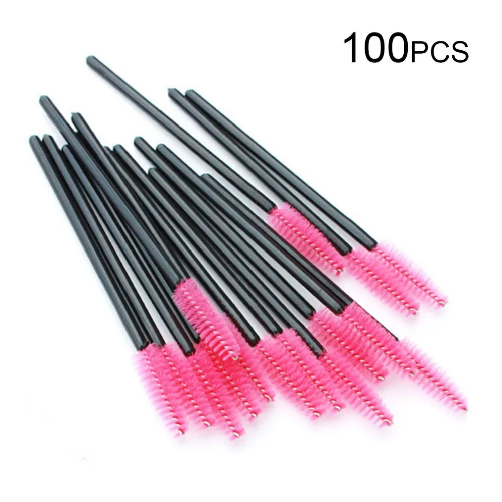 

100pcs/lot Disposable Eyelash Extension Brushes Individual Applicators Mascara Brush Makeup Tool Cosmetic Accessories 4 colors