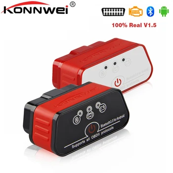 Автомобильный диагностический сканер OBD2 ELM327 KONNWEI ELM 327 V1.5 Bluetooth для Android EML327 Автосканер диагностический сканер для автомобиля Автомобильный диагностический сканер OBD2 ELM327 KONNWEI ELM 327 V1.5 Bluetooth для Android EML327 Автосканер диагностический сканер для автомобиля