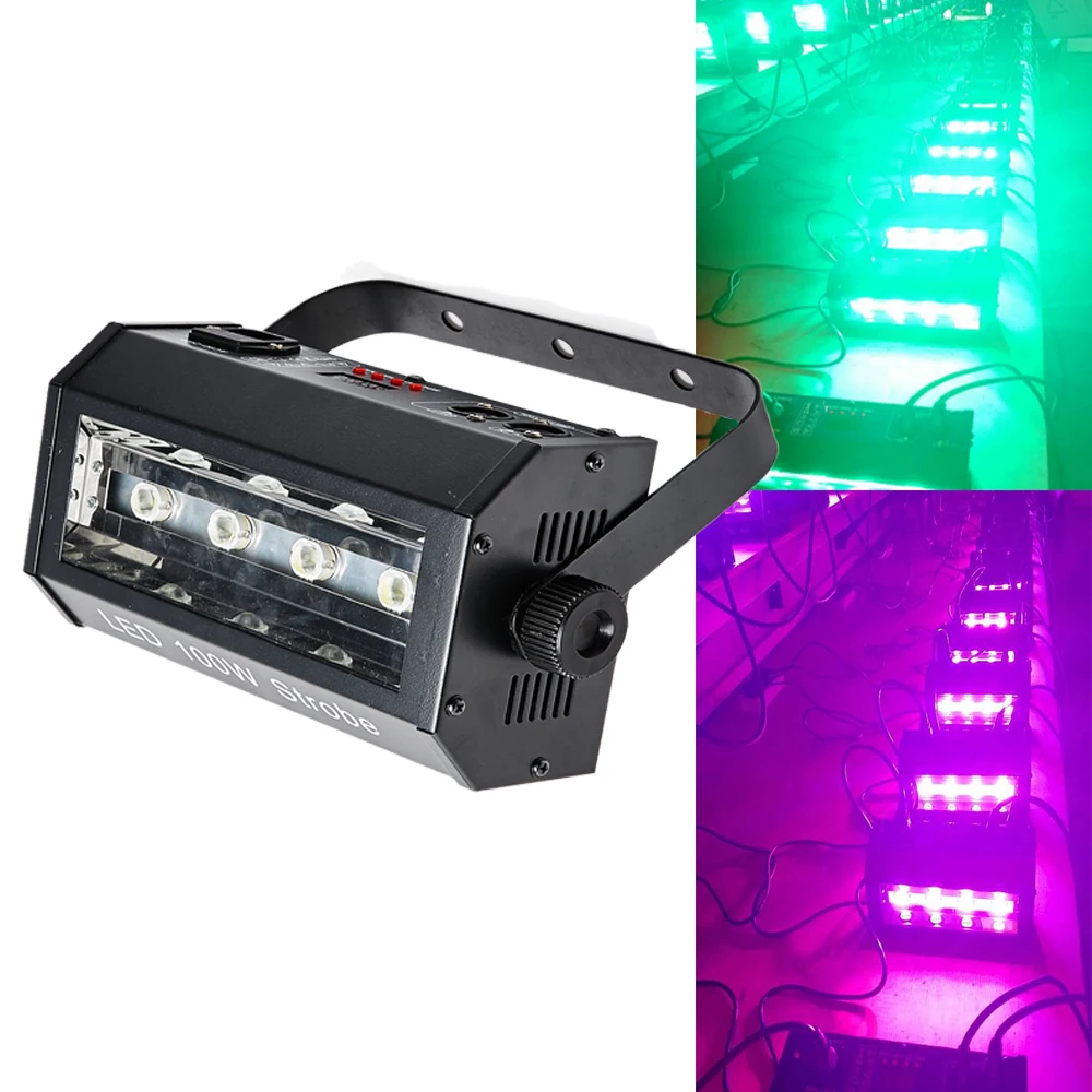 Luzes do Estágio Equipamento de dj de Música Flash de Luz Levou 100 w Dmx 512 Rgb Estroboscópio Discoteca Profissional Branca