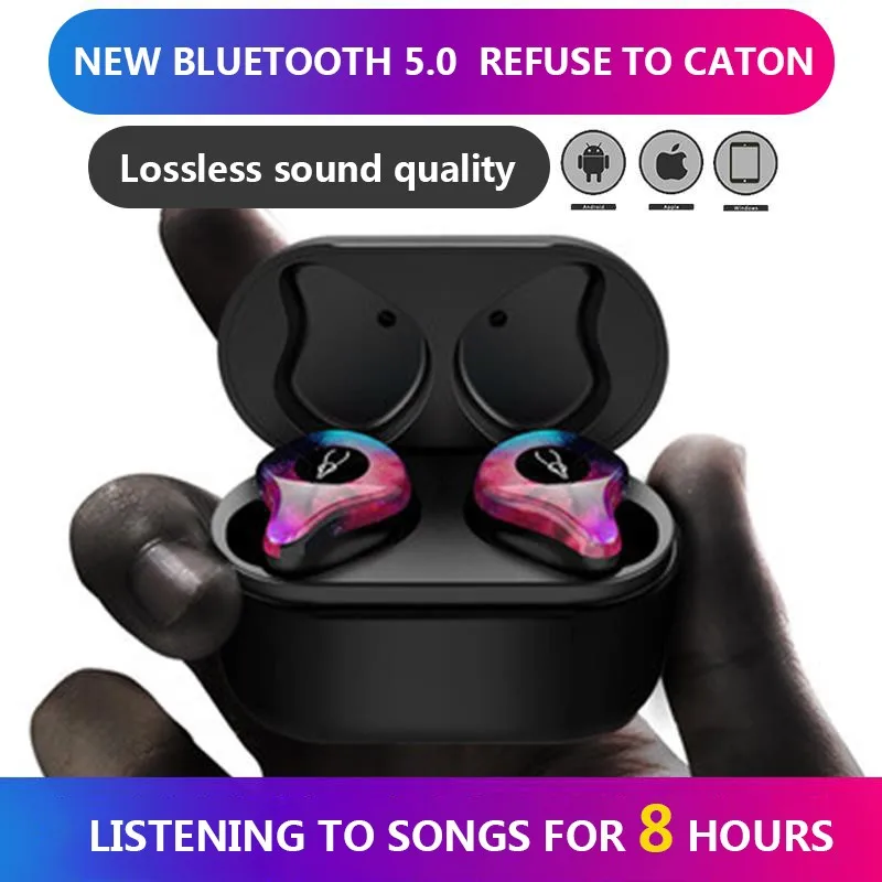 

Bluetooth 5.0 Earphones TWS Wireless Blutooth Earphone Handsfree Sports Earbuds Gaming Headset Phone