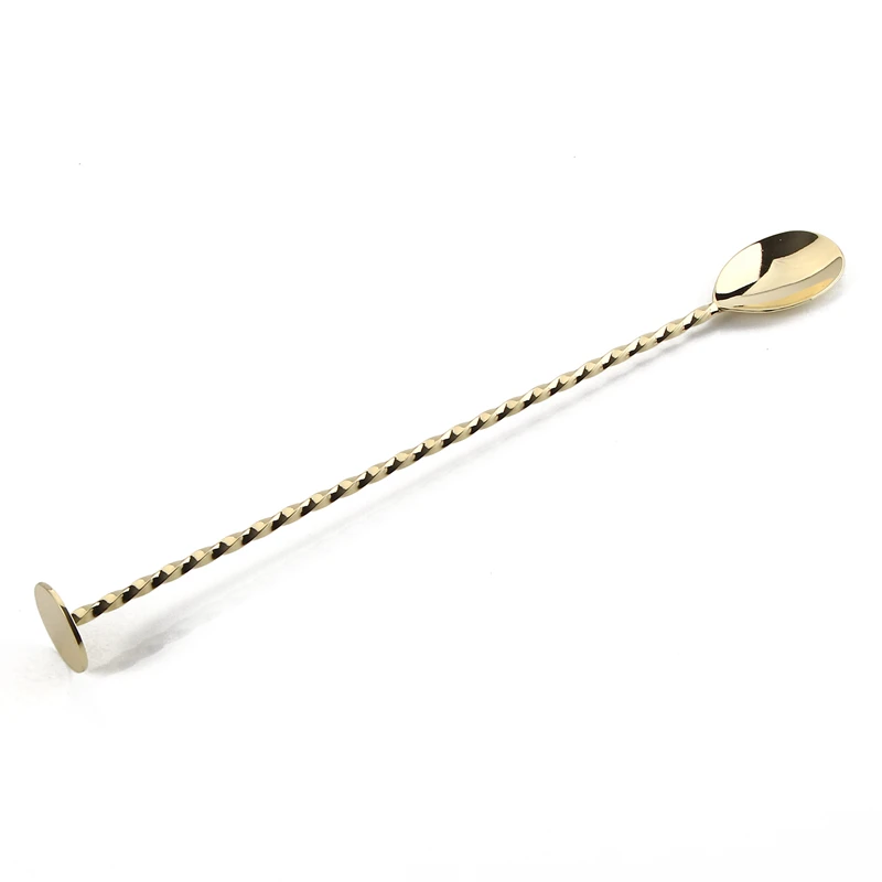 Premium 27cm Stainless Steel Muddler Bar Spoon / Drink Mixing Spoons / Bartender Tools Stick Cocktail Spoon Stirrer