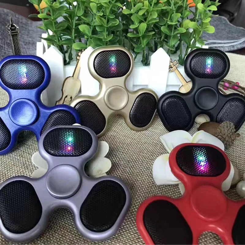 

Finger Spinner With Bluetooth Light Speaker Music Fidget Spinner EDC Hand Spinner Decompression Toys For Kids Autism ADHD #E