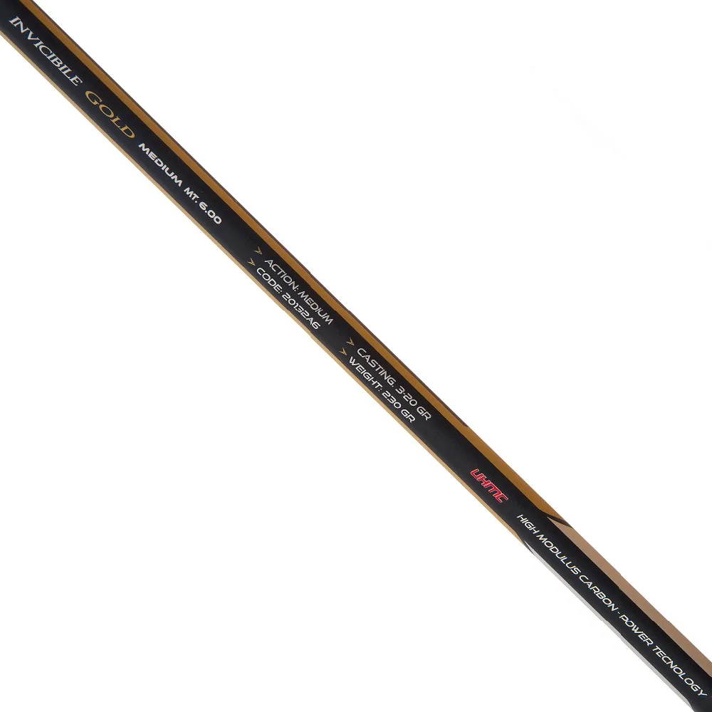 2013-2A-0320 INVINCIBILE GOLD MEDIUM HIGH MODULUS CARBON Строй средний. Тест C.W. 3-20 гр. Длина: 5,0м / 6,0м / 7,0м Удочка ДОЮЙ JinTai телескопическая. Moderate. Чехол на молнии. Тюльпан в пакете