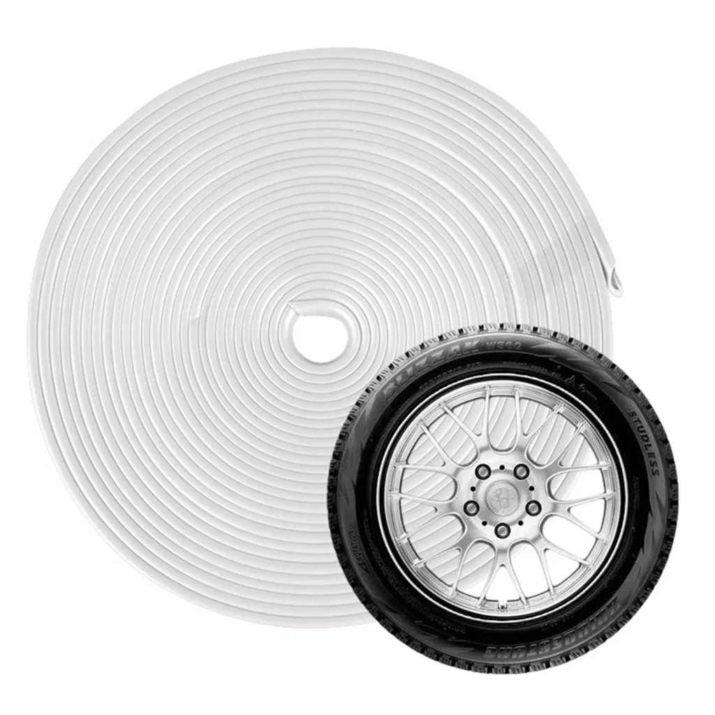 Автомобильные резиновые защитные кольца для колес, мягкие защитные колесные диски, износостойкие прочные защитные полосы# Zer - Цвет: AS Show