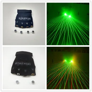 

2 in 1 Green Laser Glove Red Laser for Night Club Laser Dance Performance Props, Laser Tools Set