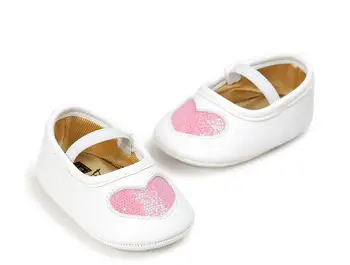 

Infant shoes baby girls love heart princess shoes kids sequins comfortable Shoes