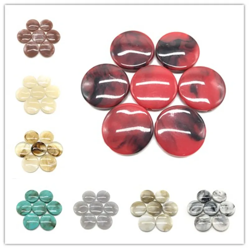 

Hot 10pcs 20mm imitation natural stone round resin loose beads DIY production bracelet necklace accessories (hole size 1.5mm)