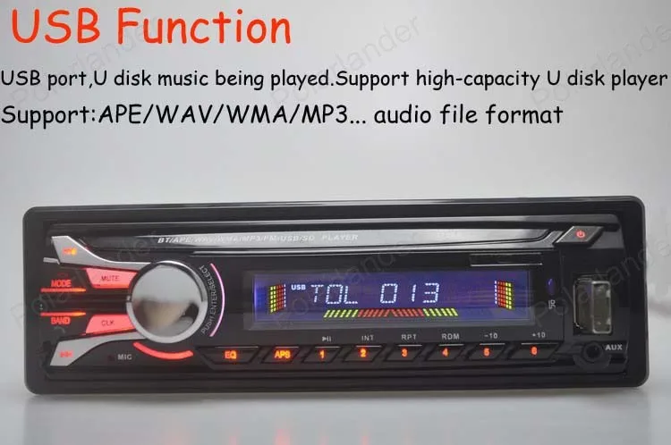 Радио Кассетный плеер 12 в Bluetooth автомобильный Радио MP3 аудио плеер съемный Авторадио MP3 FM функция/USB/SD/In-Dash 1 DIN