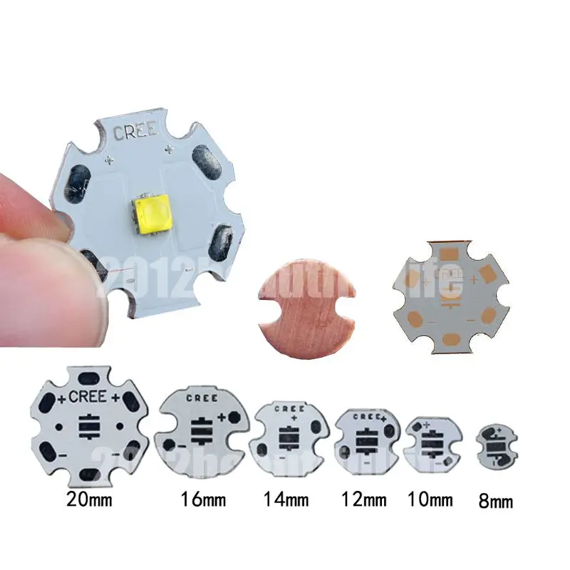 

10X CREE XPG3 XP-G3 5W High Power Led with 8mm/12mm/14mm/16mm/20mm PCB