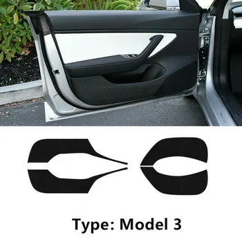 

Edge Carbon Fiber Film Anti-Kick Pads Car Sticker Protector Cover Mat Anti-dirt Door Interior Decor Side Decal