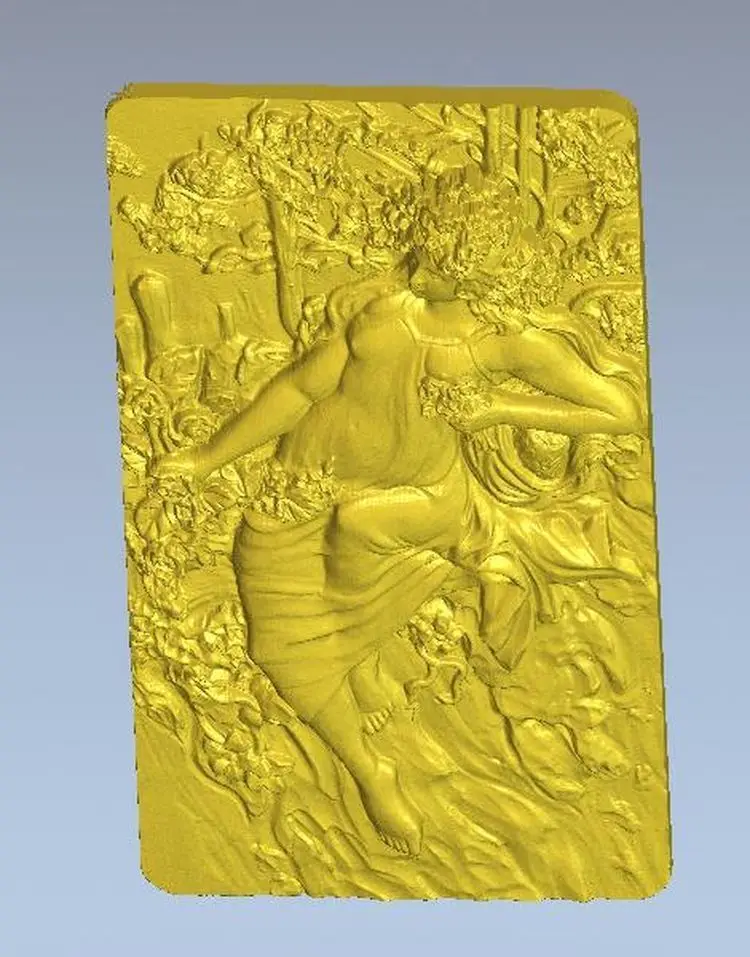 3d model relief for cnc in STL file format autumn lady | Инструменты