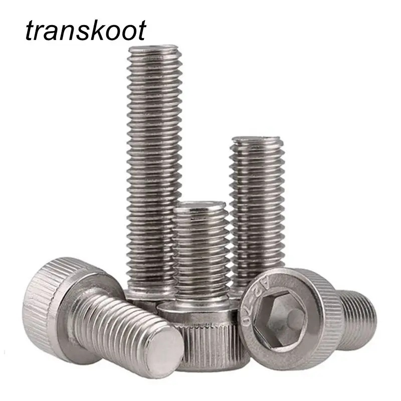 50 шт. шестигранные винты из нержавеющей стали M1.6 M2 M2.5 M3 M4 DIN912 304|head cap screw|din912 m4m4