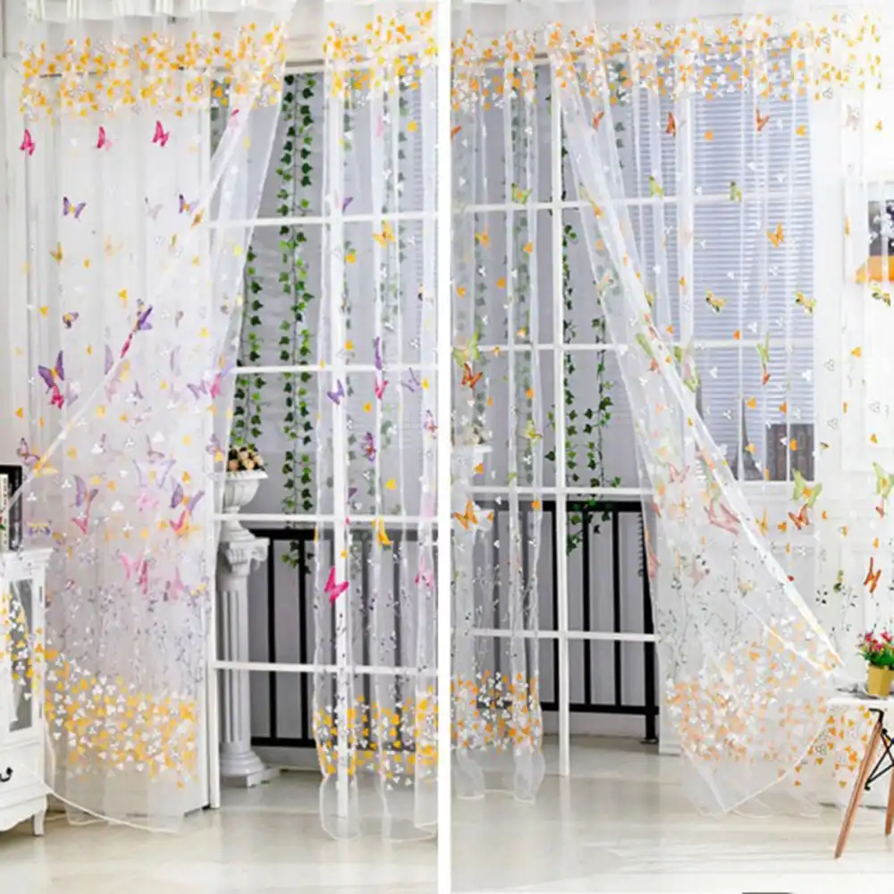 1pc 100cm 200cm Panel Window Balcony Tulle Room Divider Curtain