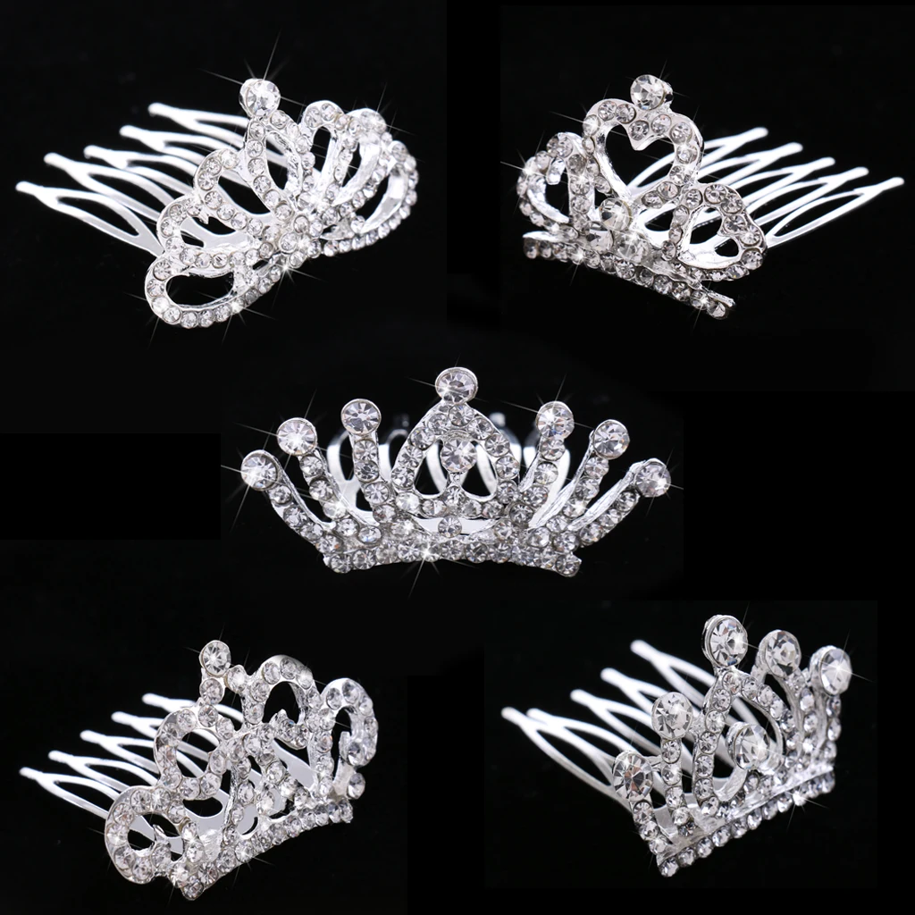 Janefashions TULIP CLEAR WHITE AUSTRIAN CRYSTAL RHINESTONE TIARA CROWN HAIR COMBS VEIL HEADBAND HEADPIECE PAGEANT PARTY BRIDAL PROM T2157 : Buy Online At Best Price In KSA - Souq Is Now - Foto 8