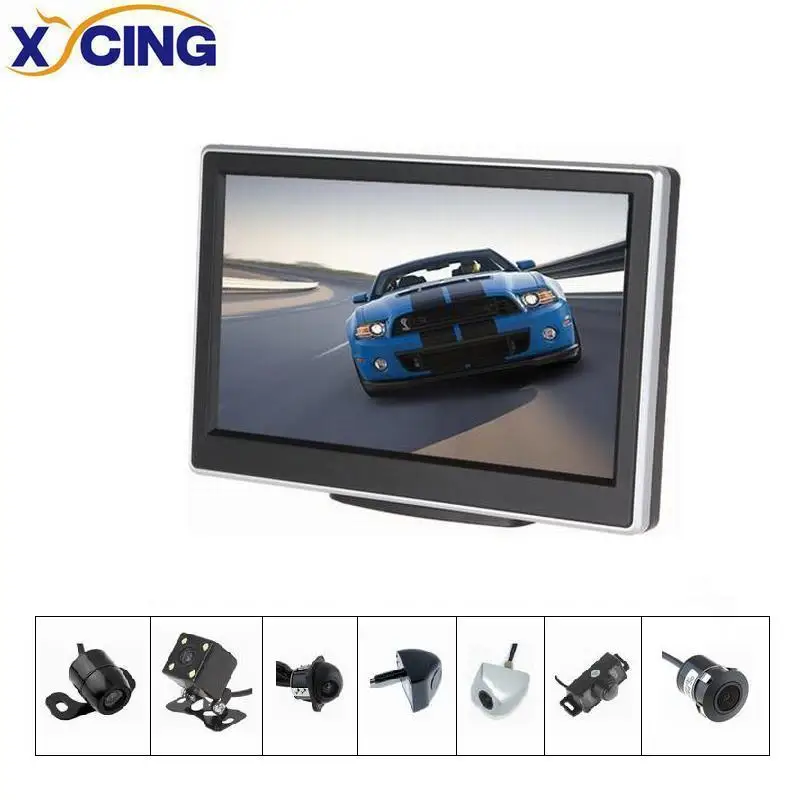XYCING 5-дюймовый TFT LCD HD 800*480 экран автомобильный монитор с резиновым кронштейном для