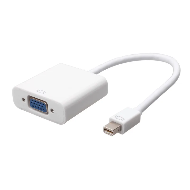 موانئ دبي مصغرة لمحول VGA الصاعقة البسيطة منفذ عرض لمصفوفة رسومات الفيديو محول الكابل 1080 وعاء كابلات ل كمبيوتر صغير هوائي ماك بوك برو العارض PC