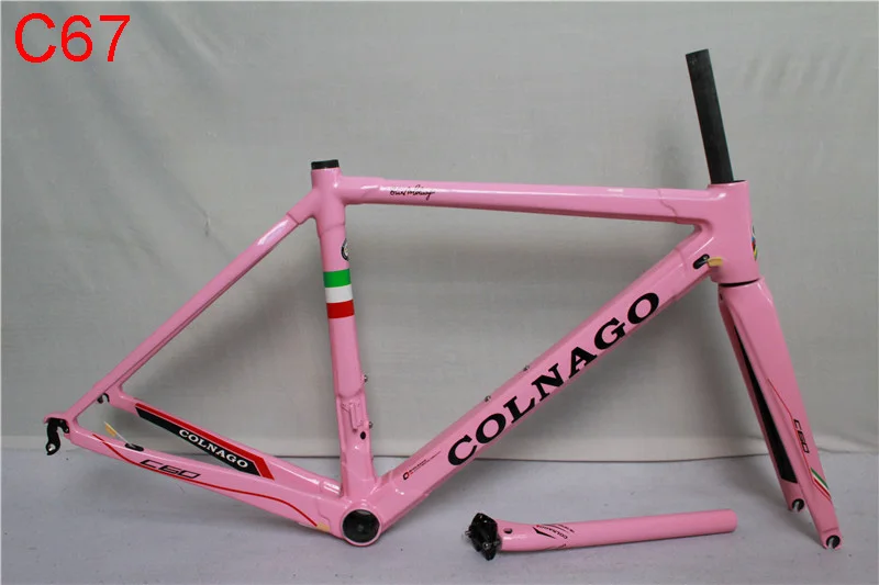 Perfect Black Red Colnago C60 bike frame 3K Carbon Road Frame fit both di2 mechanical Group C628 color racing bicycle Frame 9