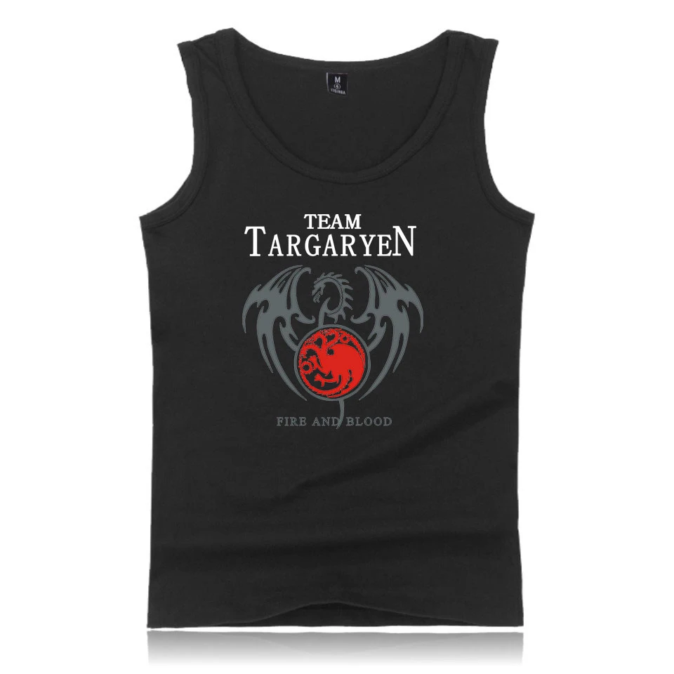 Игра ThronesTank Топы Таргариен огонь и крови Повседневная мода Dracarys О образным