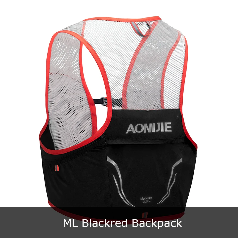 AONIJIE, новинка л, гидратационный рюкзак, сумка, жилет, жгут, водный Пузырь, для походов, кемпинга, бега, марафона, скалолазания - Цвет: ML Black Red