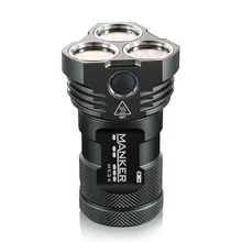 Manker MK34 Powerful Searchlight 8000LM 12x CREE XP-G3 LED / 6500LM 12x Nichia 219B / 219C LED Flashlight Use 3x 18650 Battery