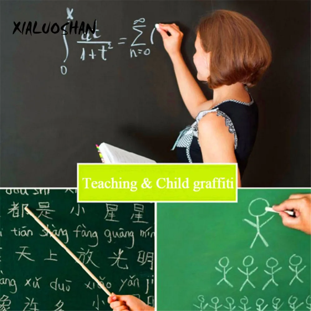 Self-adhesive Blackboards Sticker 45x100cm Dark Green Graffiti Wall Sticker Erasable Blackboard Learning Bulletin Message Board images - 6