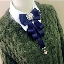 Новое мужское модное корейское женское колье, школьная британская школьная ветровая лента, рубашка с галстуком-бабочкой, галстук с воротником-бабочкой