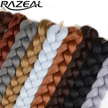 Razeal высокотемпературные оптоволоконные огромные косы объемные синтетические волосы 42 ''165 г африканские плетеные волосы стиль крючком волосы