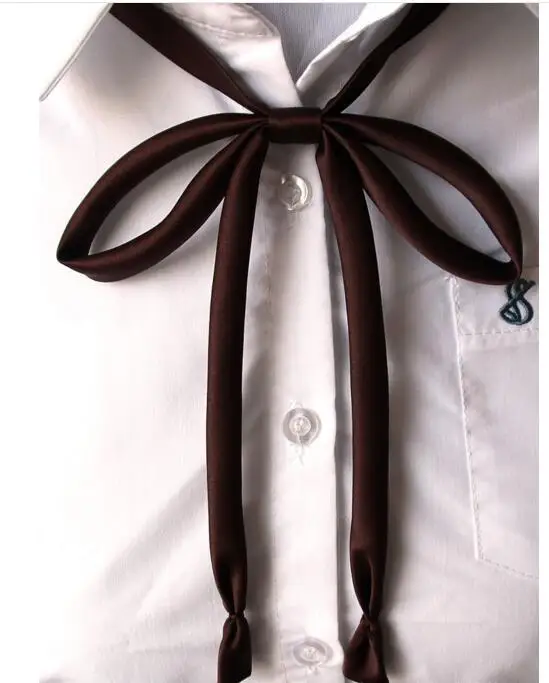 10 шт./лот! 2019 весенне-летние женские мягкие однотонные галстуки-бабочки, школьные галстуки-бабочки, форменные аксессуары для японских