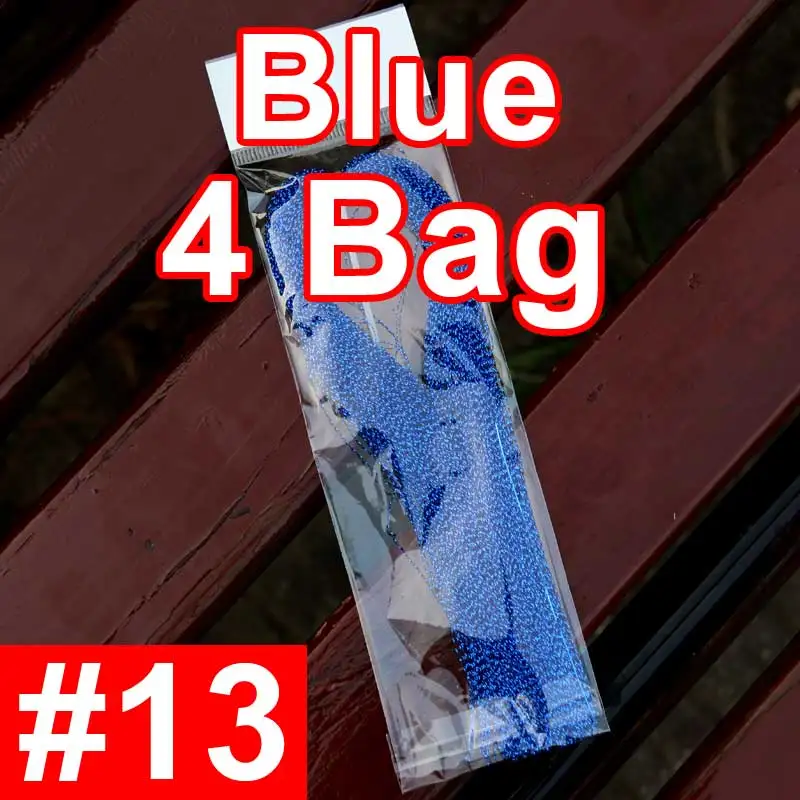 Bimoo 4 упаковки витая Flashabou Голографическая мишура для ловли нахлыстом, завязывающая Хрустальная вспышка для приманка с крючками, материал для изготовления - Цвет: 4 bags color n13