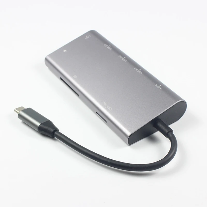 Type C Hub USB C HDMI To USB 3.0 HUB HDMI Thunderbolt3 Adapter Rj45 8 In 1 For MacBook For Samsung S9/Note 9 For Huawei P20 Pro