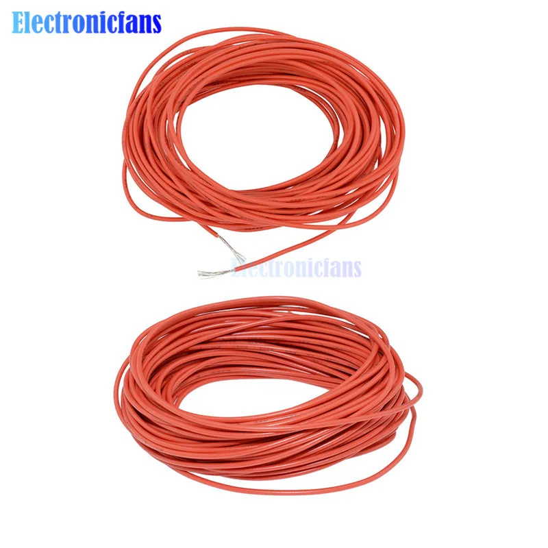 

Red 10M UL-1007 24AWG Hook-up Wire 80C / 300V Cord DIY Electrical