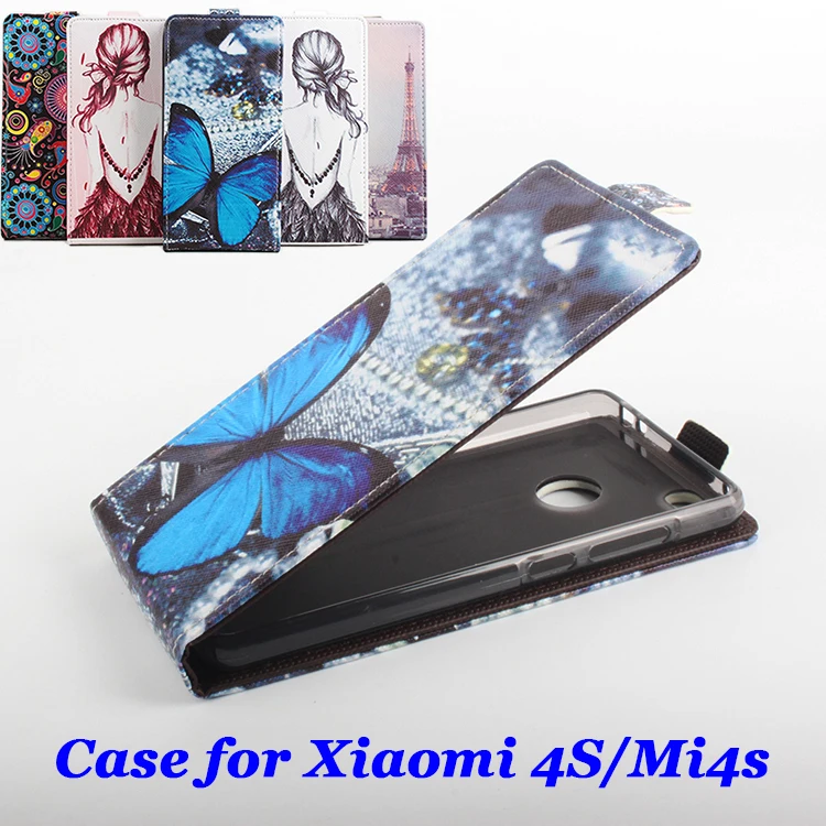 

100% High Quality Leather Case For XiaoMi 4s Mi4s Flip Cover Case housing For Mi 4s Leather Cover Mobile Phone Cases