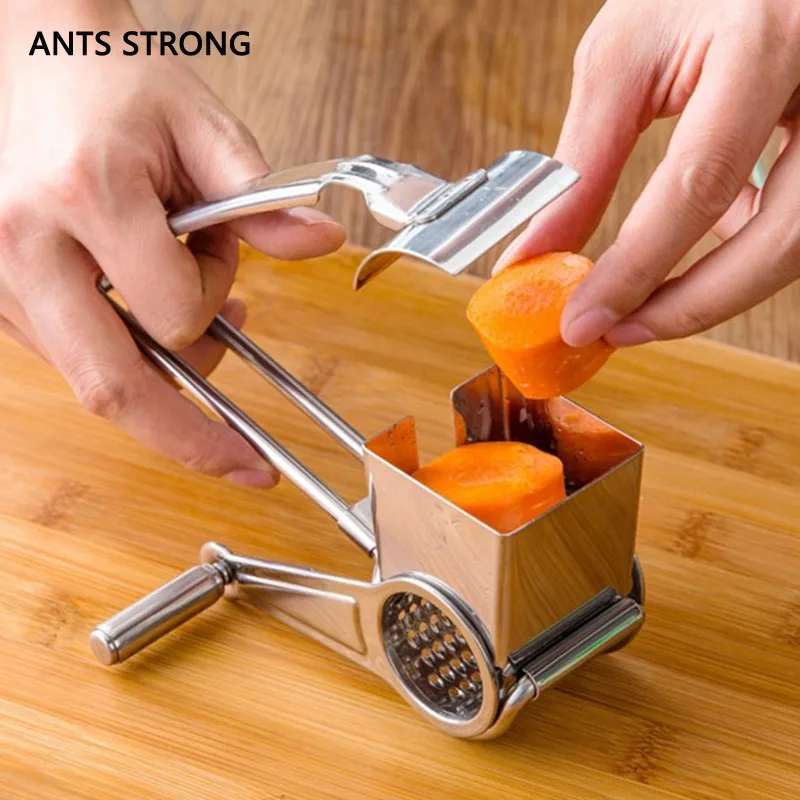 ANTS STRONG stainless steel rotary cheese grater /slicer shreds drum