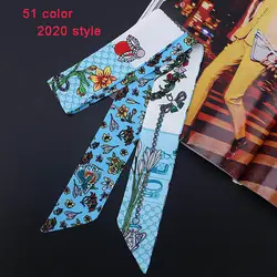 Мы фабрика новый шарф для Для женщин цепи мешок шарф бренд Шелковые Платки Женский Галстук пояс платки C0108