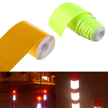 

3PC Auto Adhesive Reflective Strip 300X5 Cm Night Safety Warning Sticker Decoration For Car Truck Bike Motor RV