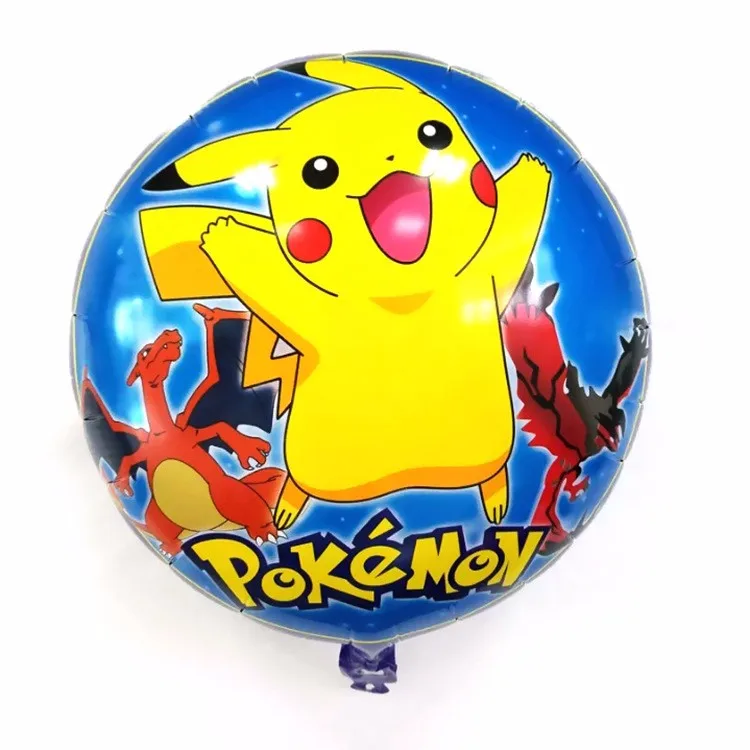 

KUWANLE 10pcs/lot 18inch Cartoon Pikachu Foil Helium Balloons Pokemon Party Supplies Birthday Party Decoration Globos Air Toys